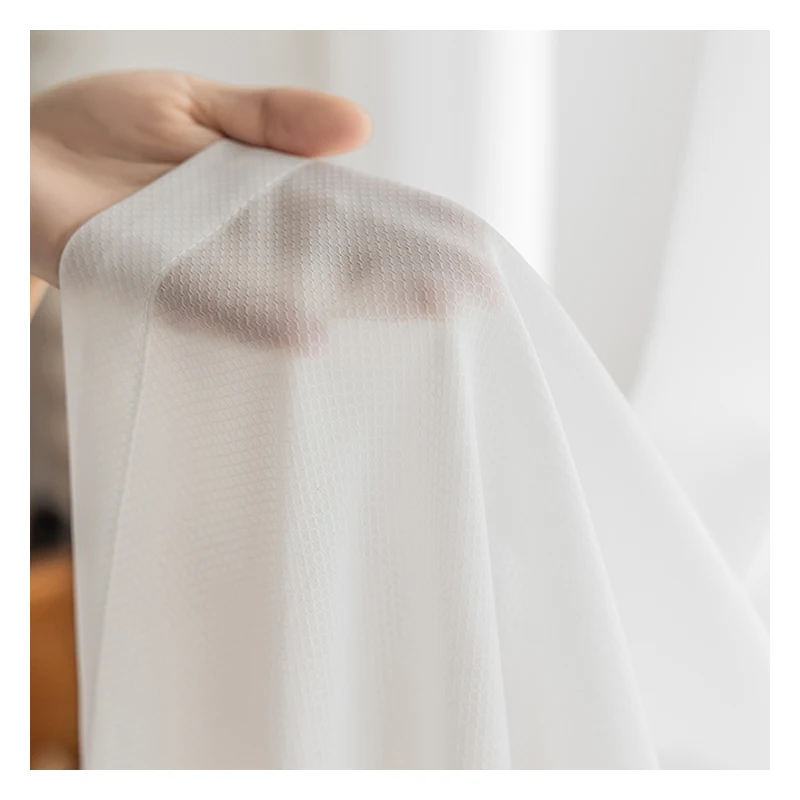 Innermor Super Soft Great Hand Feeling White Tulle Curtains for Living Room Decoration Modern Veil Chiffon Solid Sheer Voile