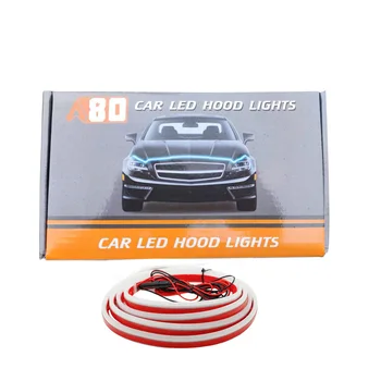 Led Car Hood Light Strip Through-type Auto Modified Front Headlight Upgrade Cuttable Decorative Light Car Daytime Running Lights
