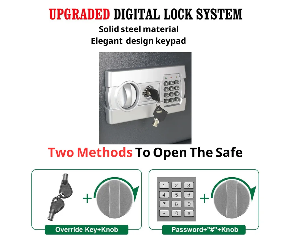 Популярная онлайн-продажа Сейф для хранения денег из нержавеющей стали с электронным замком и паролем