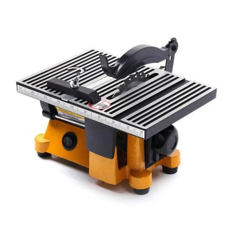 TEBAK 60W Multifunction Mini Bench Saw for Cutting Wood Copper Aluminium Mini Table Saw Mini Cutting Machine DIY Model Cutting