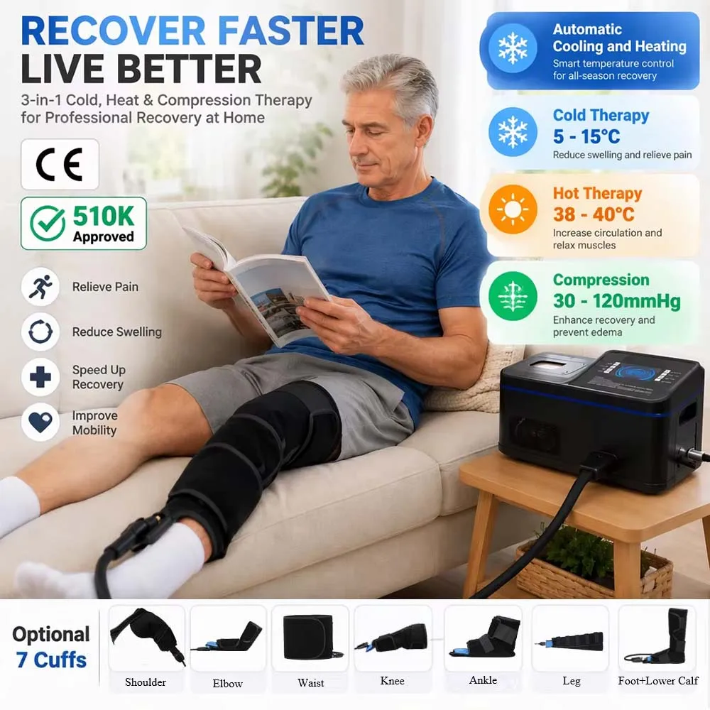 OEM ODM Ice-Free Hot and Cold Therapy Device for Knee Shoulder Recovery