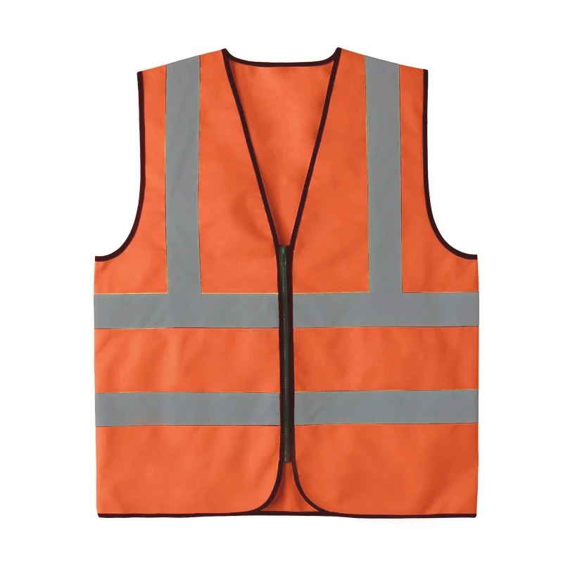 HCSP Hi Vis Polyester Reflective Safety Vest for Construction Road Officers Customizable with Logo Featuring Hi Vis Mesh