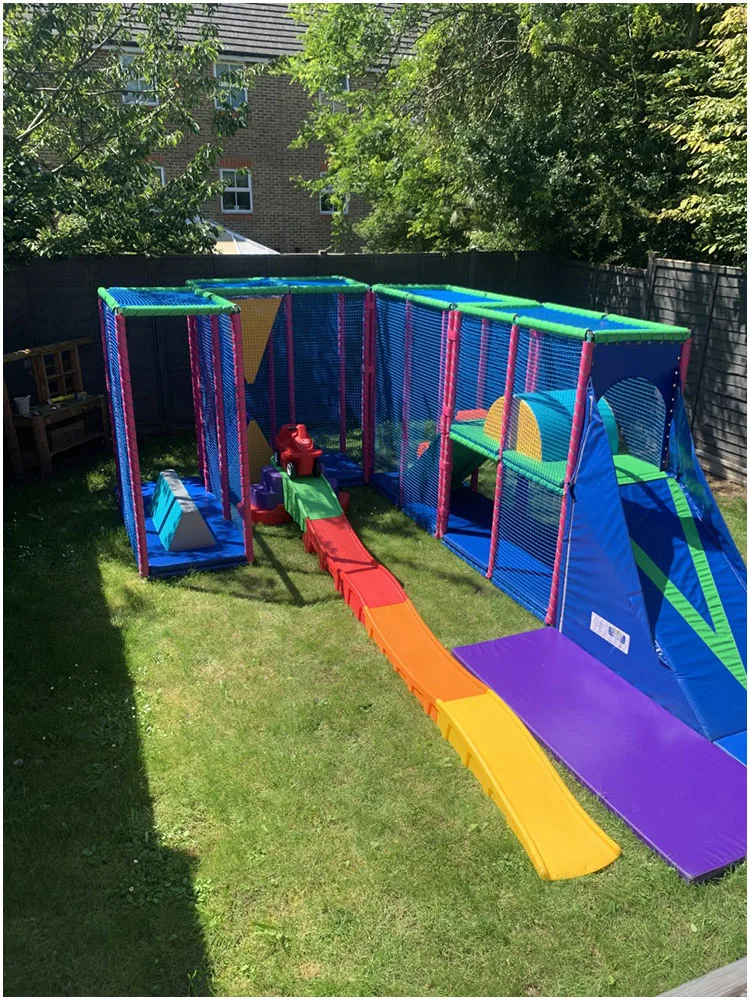 Portable Soft Play Frame with Trampoline for Kids
