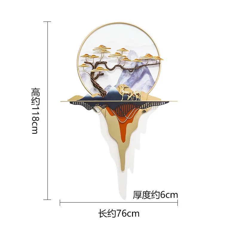 High Quality Modern Abstract Elk 3d Metal Wall Art Decor Iron Art Decoration Nature Art Decor for Home Living Room