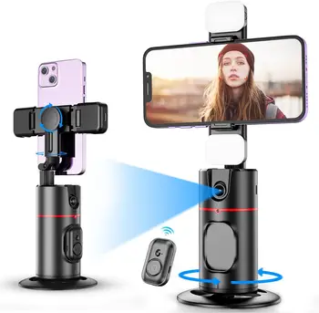 Gesture Control Smart Camera Mount Shooting Holder Auto Tracking Phone Holder With Remote Face Tracking Tripod 360 Rotation