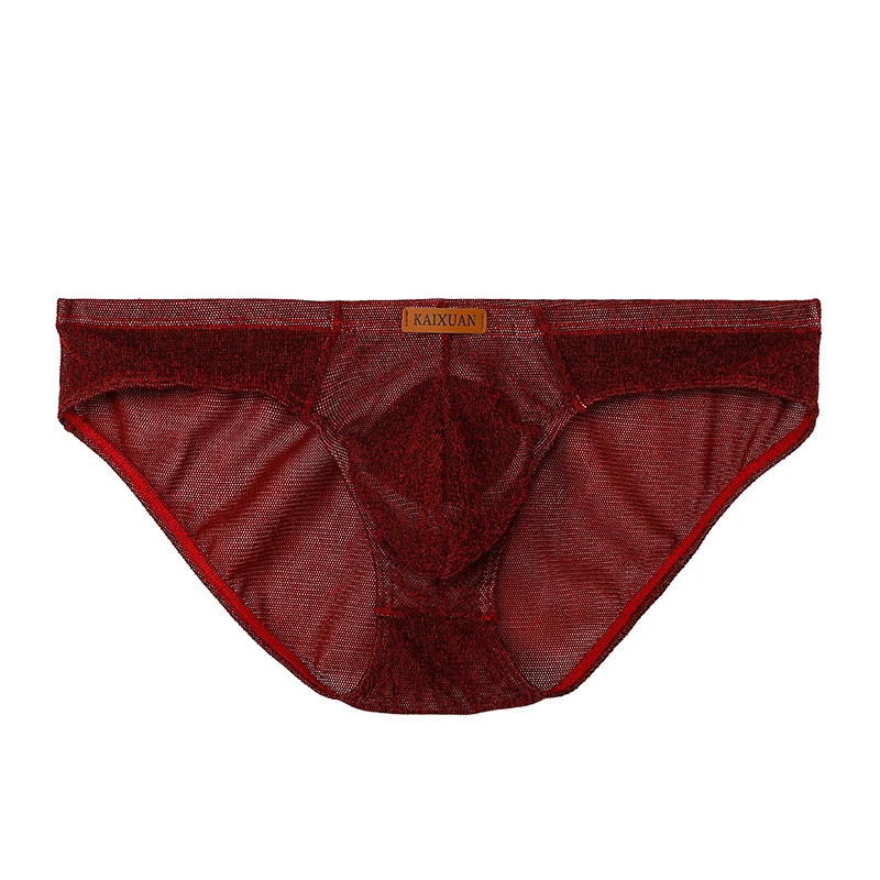 Wholesale RTS Breathable Knitted Eco-Friendly Quick Dry Waist Multi-color Big Bulge Pouch Low-Rise Men Briefs Polyester Spandex
