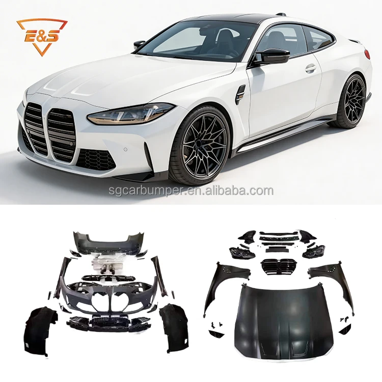 Bodykit For F30 Old Upgrade To New M3 G80 Wide Body Kit Bumpers Lights Hood Fenders Exhaust For BMW