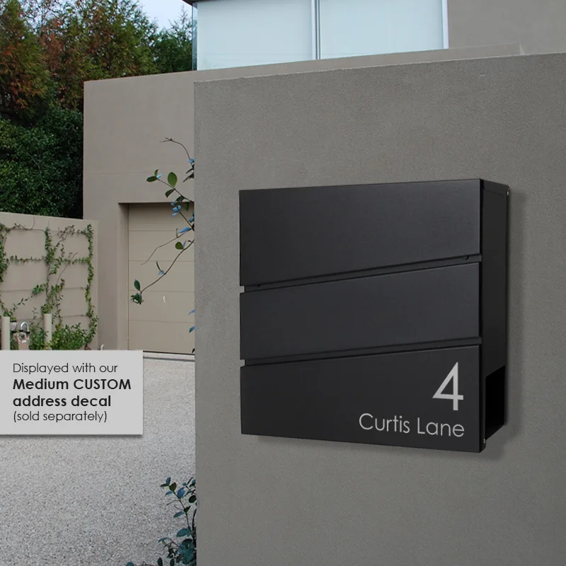 wholesale wall mounted stainless steel lockable mailbox outdoor big metal mail box apartment door letter post box