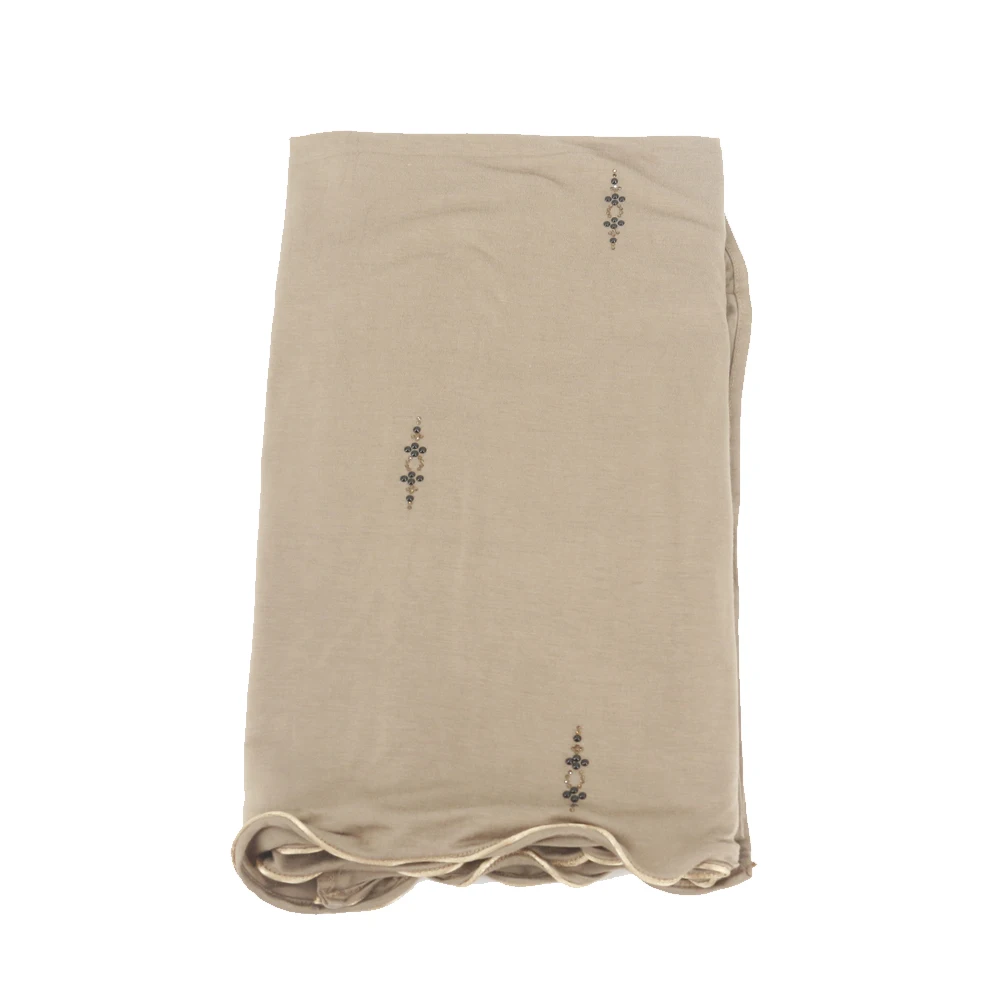 High Quality Premium Jersey Hijab Scarf With Stone Popular Jersey Shawl Jersey Scarf for Muslim
