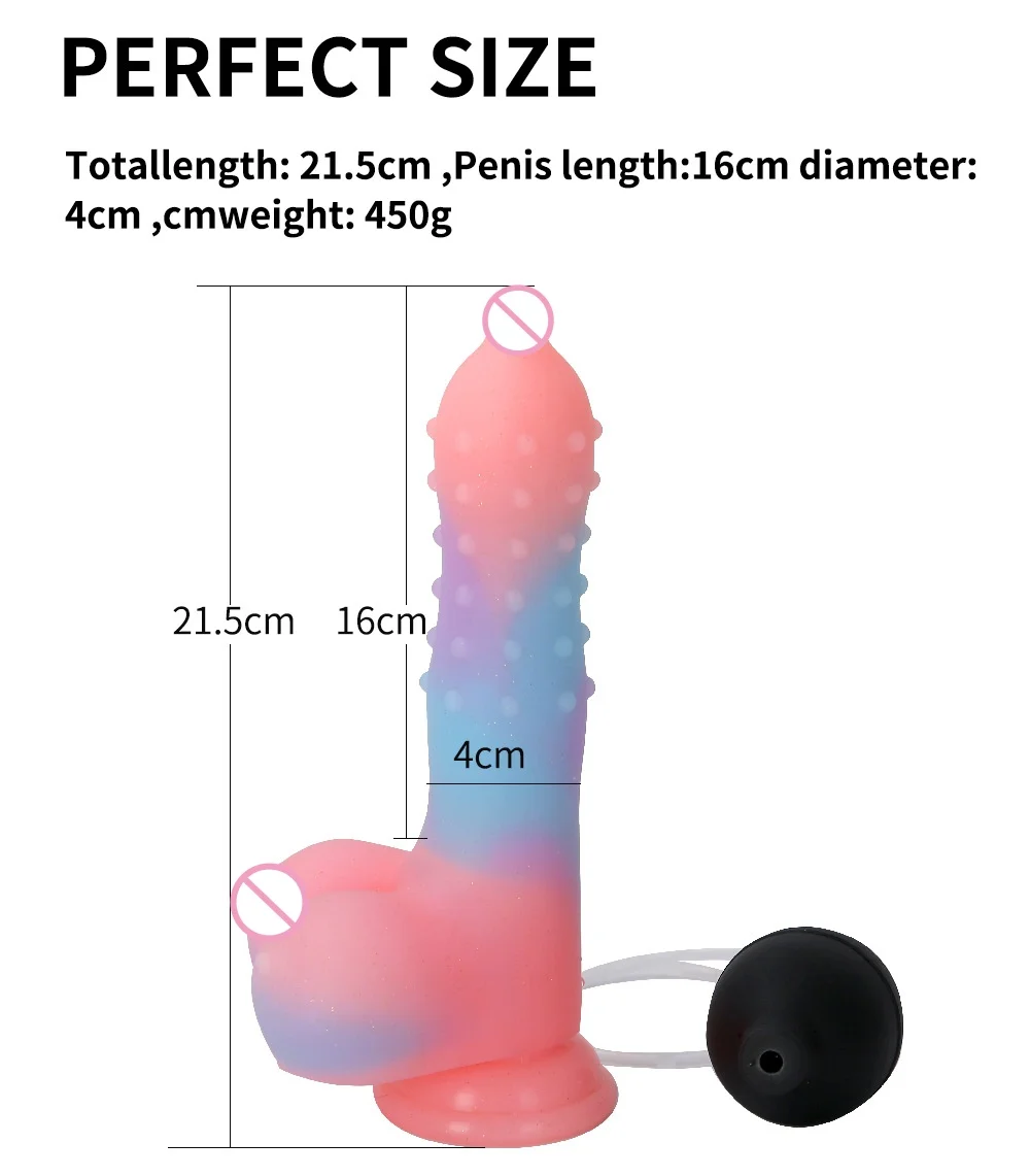 Water Spray Functional Silicone Dildo with Ejaculation Simulation of Final Climax Sex Enjoyment Female Adult Sex Products
