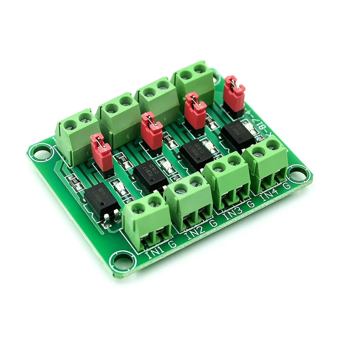 PC817 4 Channel Optocoupler Isolation Board Voltage Converter Adapter Module 
