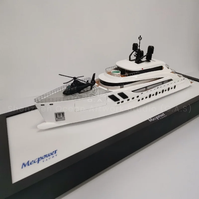 【L】Handmade Plastic Crafts Featuring Sunseeker Princess Other Yacht Brands Gift Boating Customized 70cm Mecpower Yacht Ship Model