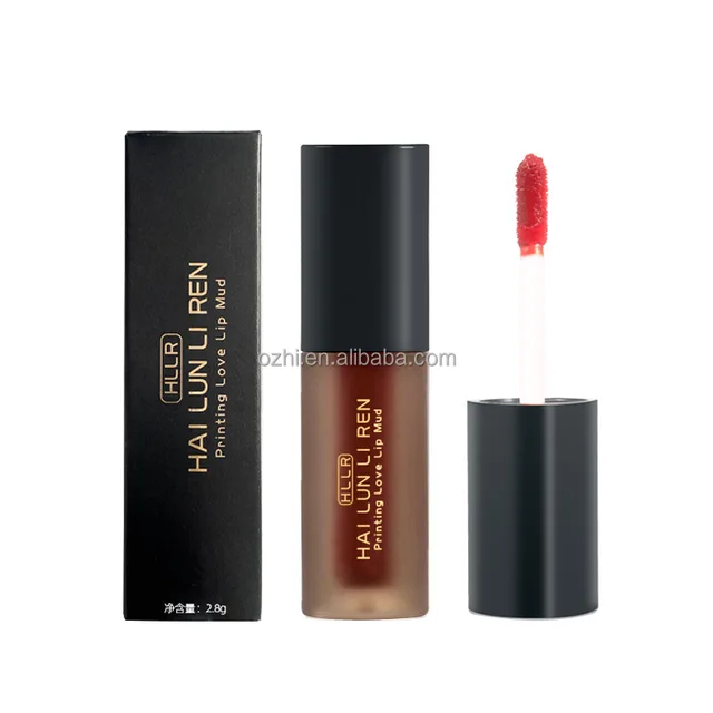 Private Label Lip Gloss Vegan Liquid Lipstick Matte Lipgloss With Led Light and Mirror