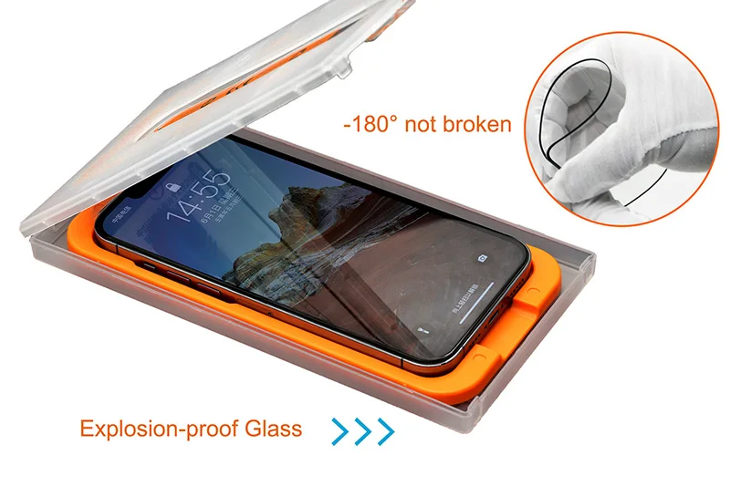 9h Tempered Glass Easy Applicator Install Screen Protector Installation