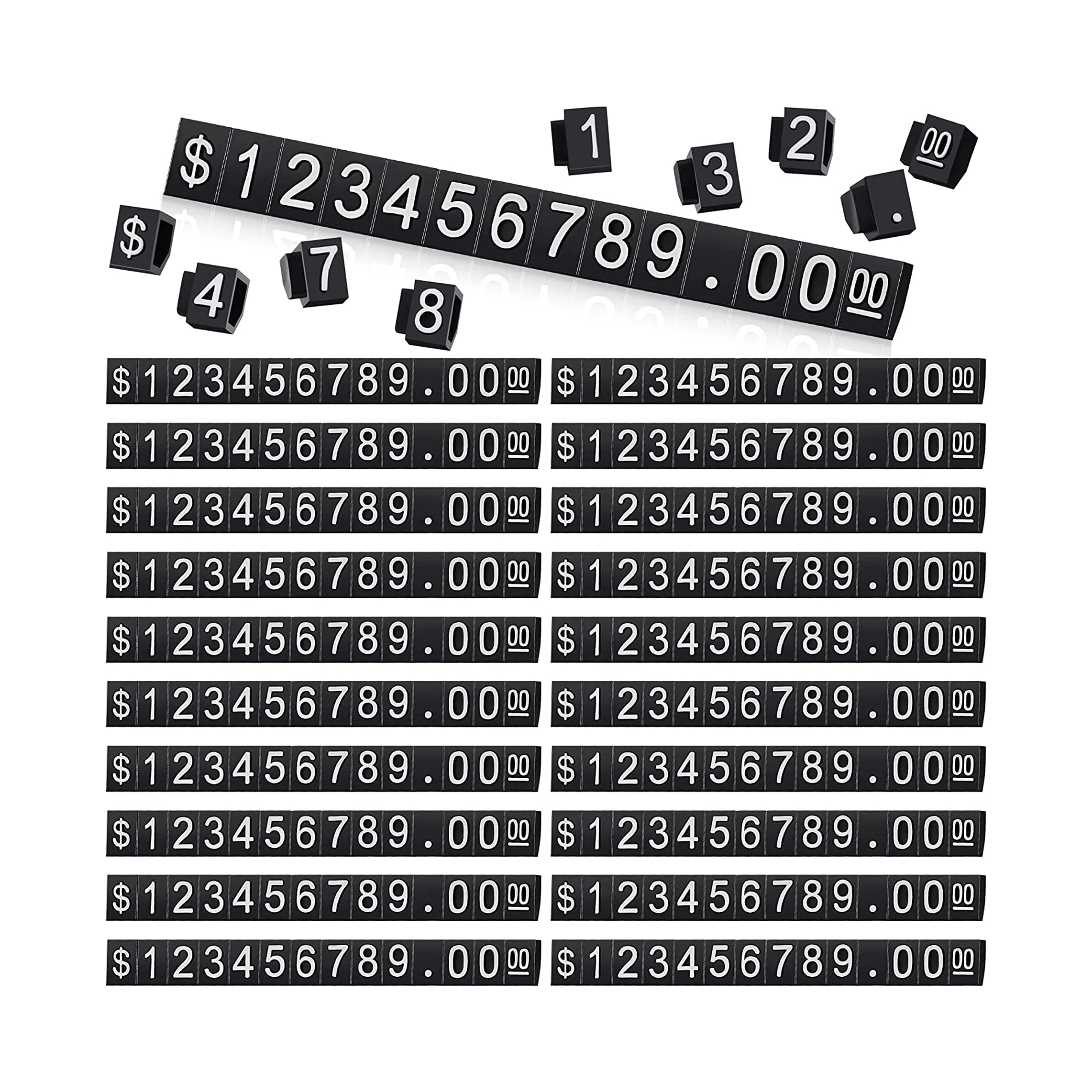 价格立方体数字字母可调价格标签展示架标签美元定价标签架块套件| Alibaba.com