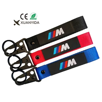 Popular motorcycle sublimation key chain rings for bmw