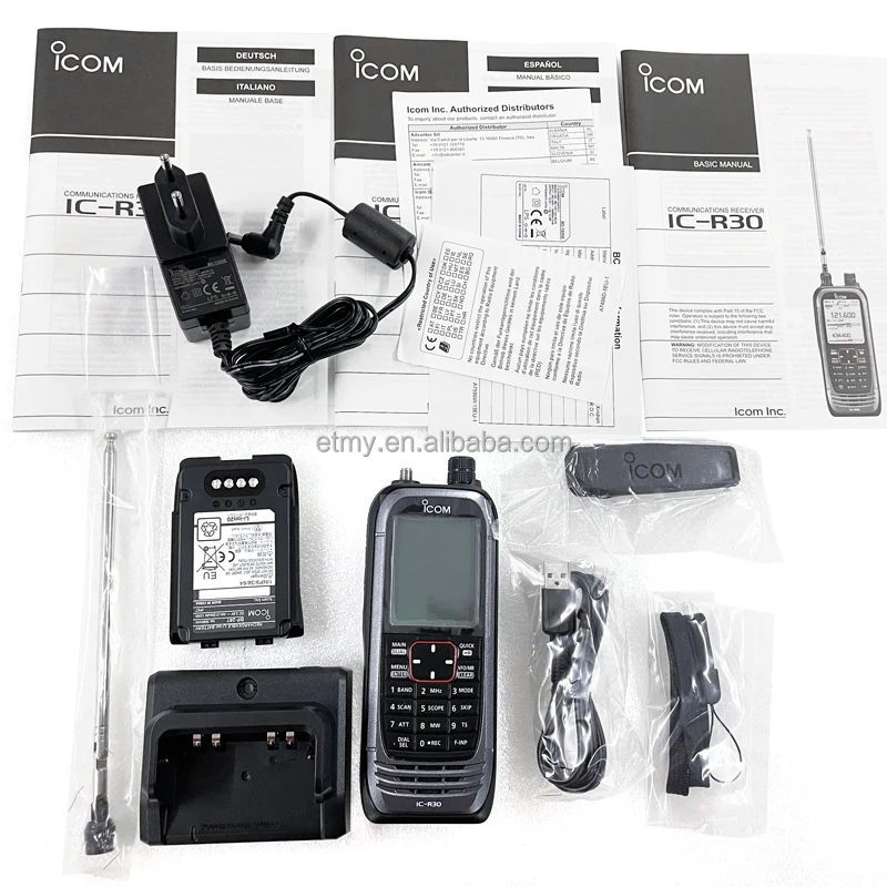 ICOM IC-R30: Receptor AM FM USB LSB, à prova d'água IPX7, portátil