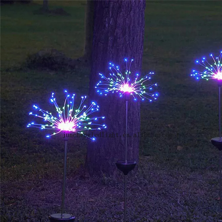 Outdoor LED Firework 8 Modes Fairy Lights Solar Operated Warm White Light Christmas Garden Wedding Decoration