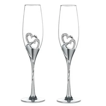 Crystal Glass Stylish Creative Diamond Encrusted Goblet Bling Couple Cup Set Novelty Champagne Glasses