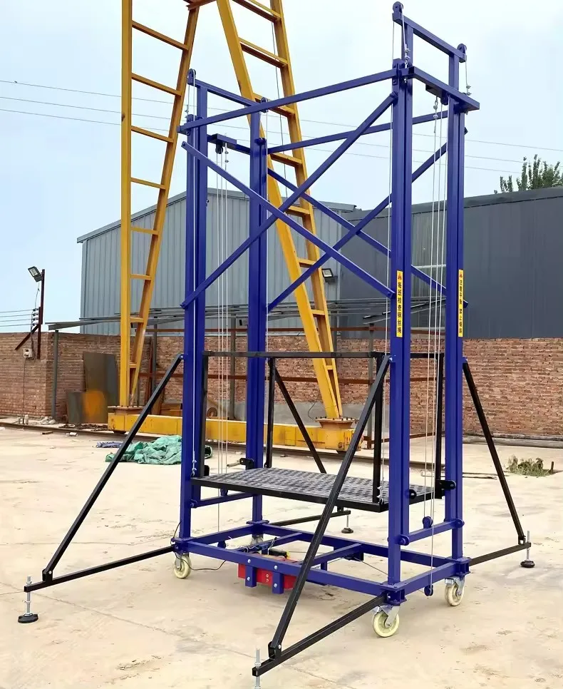 Produktbild von Elektrisches Gerüst – Ferngesteuerte Hebebühne 2–6 M, Traglast 350–500 Kg, Mit Universalrollen – Sicher & Mobil