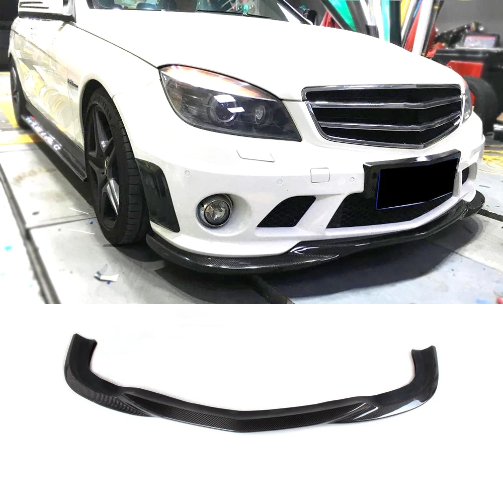 Carbon Fiber W204 C63 Front Bumper Lip For Mercedes Benz W204 C63 2007