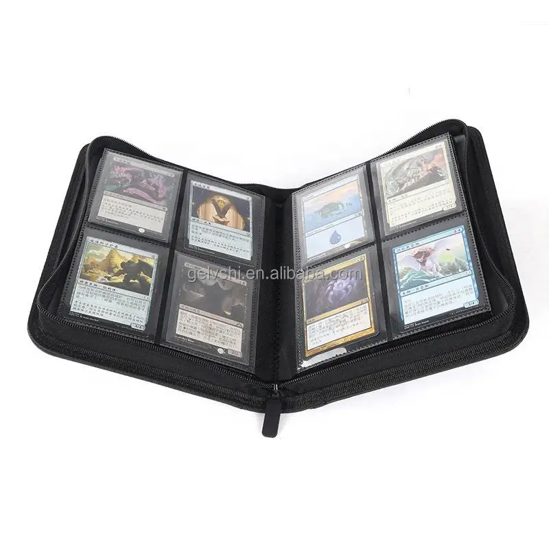 Card Binder Mtg Game Pocket A4 Zipper Pu Collection 4-pocket Trading ...