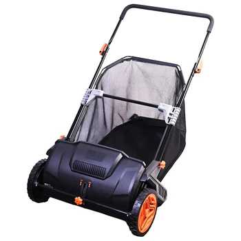 High Quality Hand Push Lawn Mower Cordless Manual Walk-Behind Lawnmower Lawn Leaf Sweeper Collector