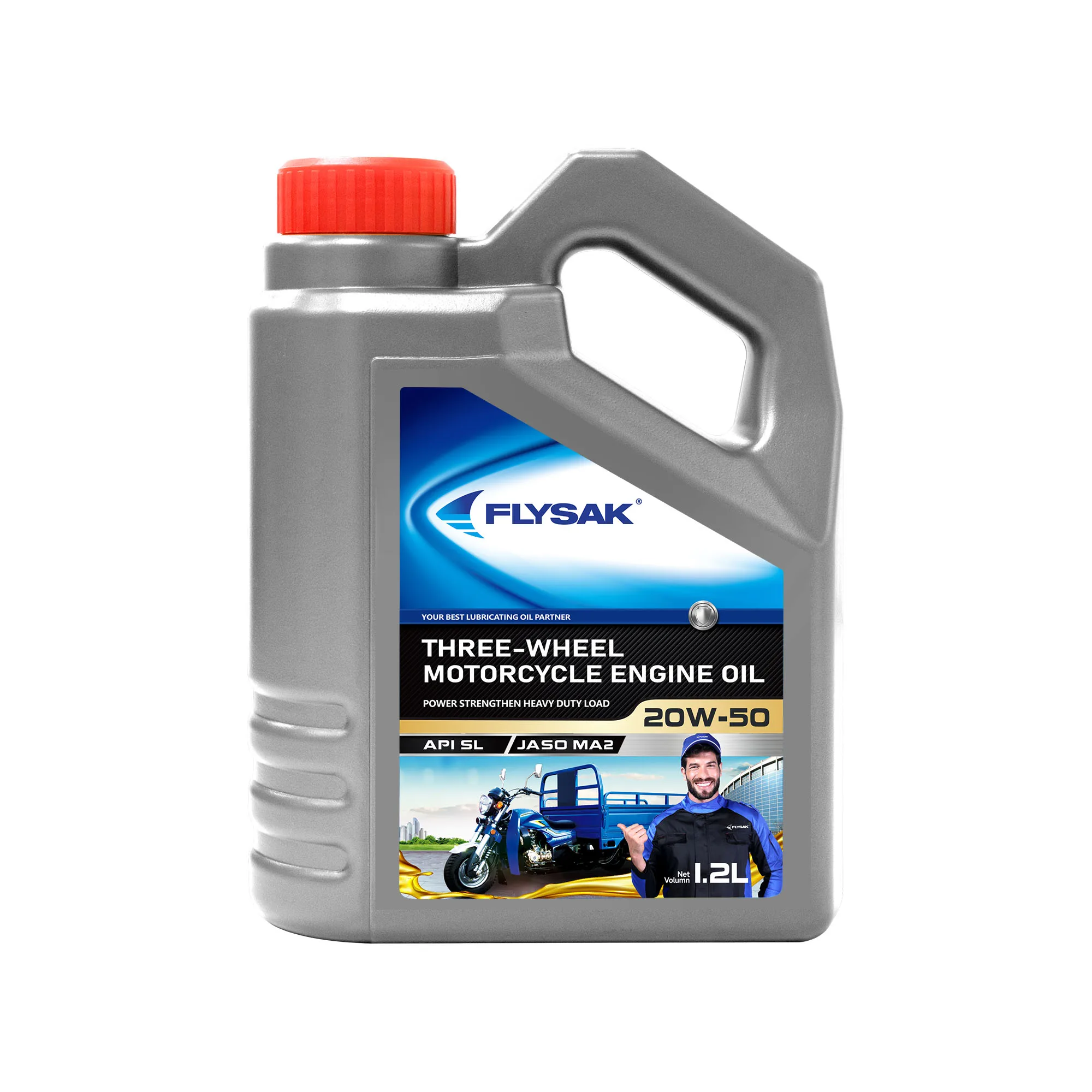 Flysak Low Price Three Wheeler Motor Lubricants Oil Fully Synthetic Truck Motorcycle Engines Oil SL 15W40 20W50