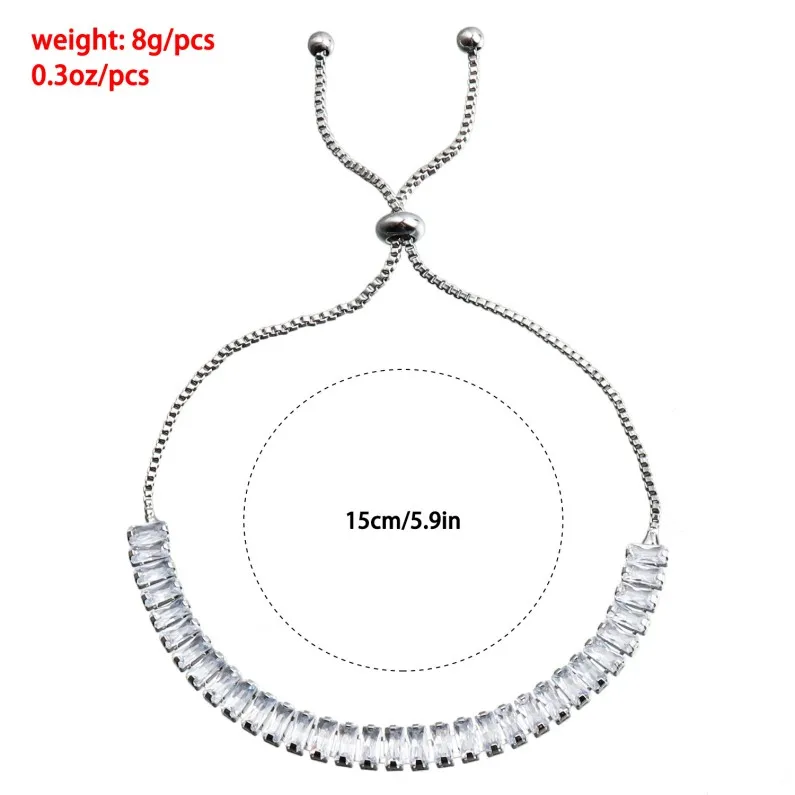 Creative and High-end Crystal Zirconium Necklace New Feminine Adjustable Bracelet and Earring Set Diamond Necklace