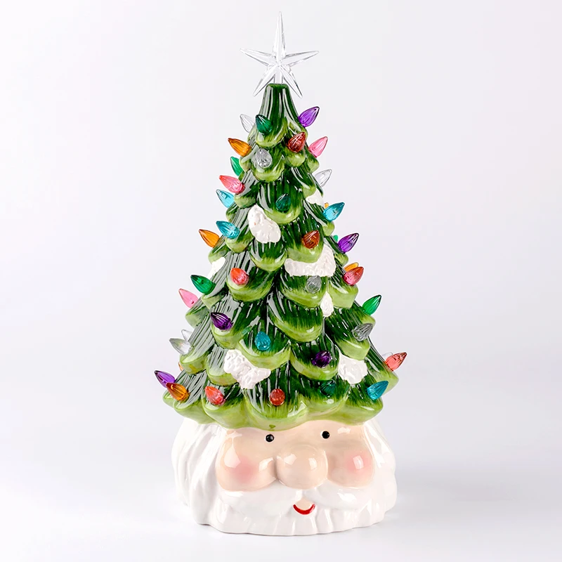 Декоративная светодиодная керамическая Рождественская елка