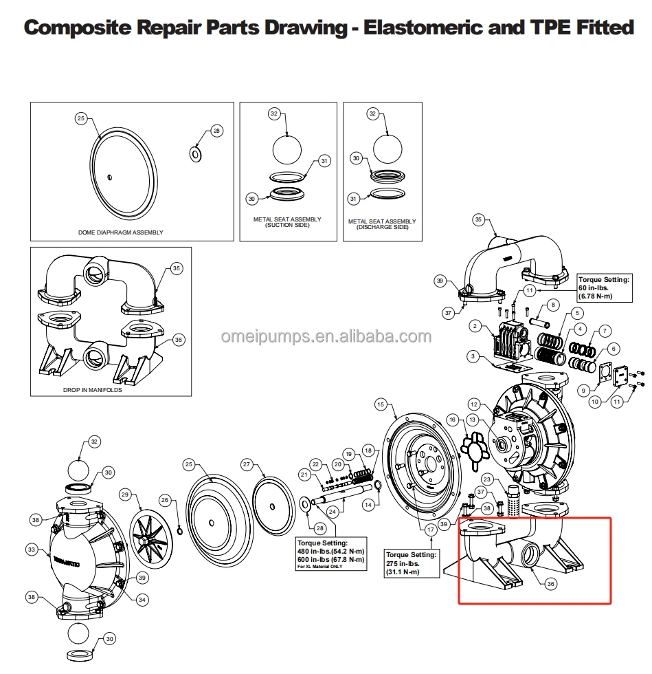 Original Versamatic Suction Manifold V237fb For 2'' E2 Metal Pumps