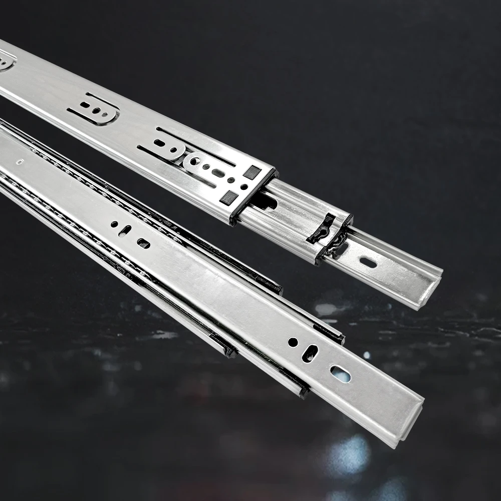 Convenient Installation 45MM Telescopic Rail Correderas Full Extension Rail Drawer Channel Ball Bearing Cabinet Drawer Slide