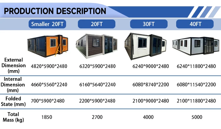 For CGCH Easy to Install 20ft Expandable Container House Sandwich Panel Sunrooms Solar Prefab Modular Mobile Home Office Use