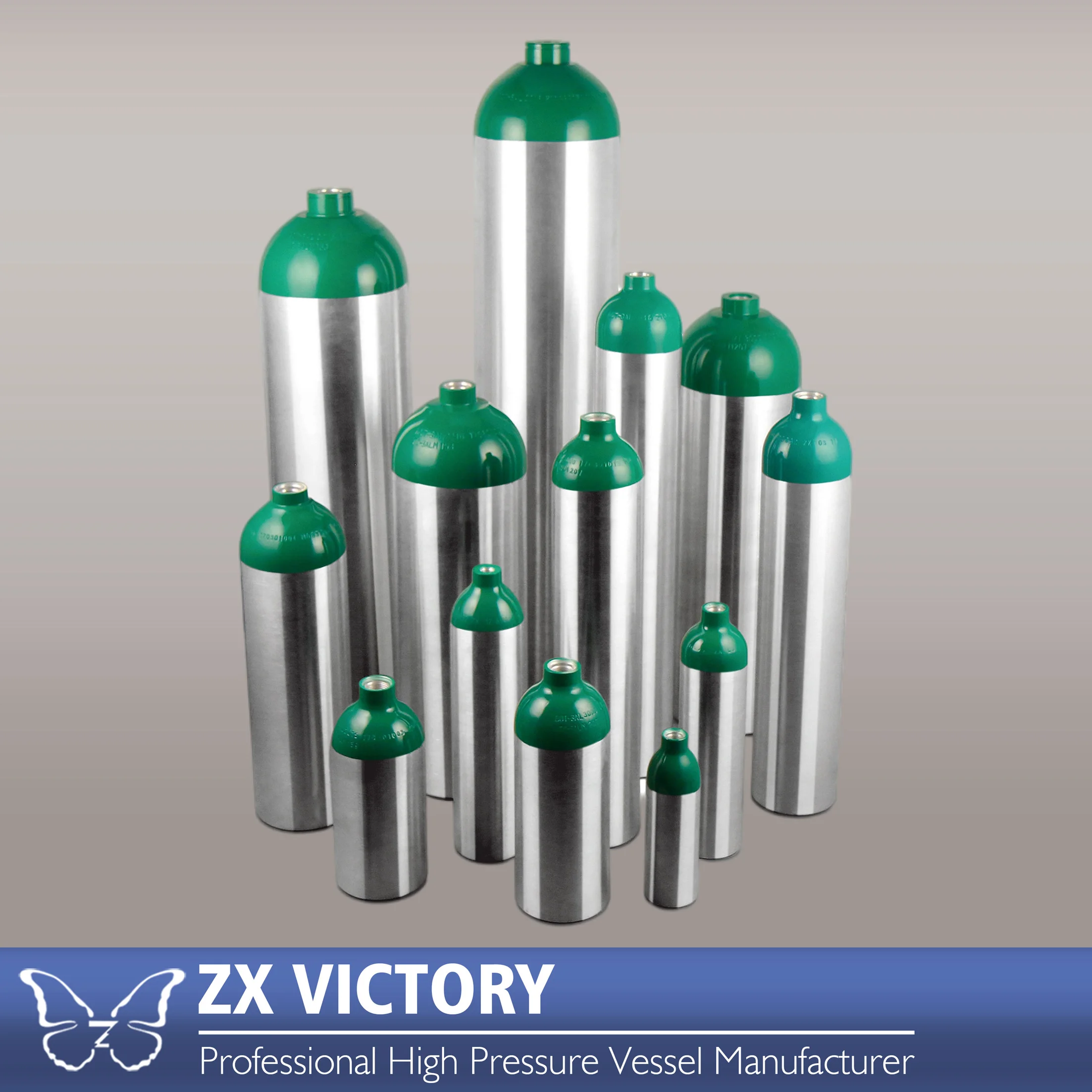ZX DOT MD ME ML6 M6 M22 M60 M90 Aluminum Medical Oxygen Cylinders