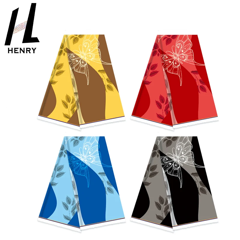 Henry новый дизайн красный и черный пэчворк Большой Бабочка принт полиэстер дышащая ткань для