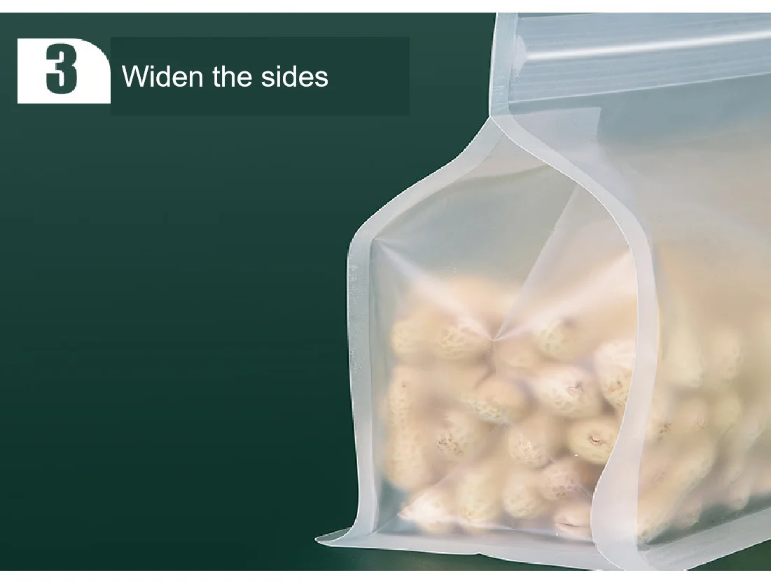 Frosted octagonal self sealing bag, large tea and snack sealed bag, thickened dried fruit food sealed packaging bag