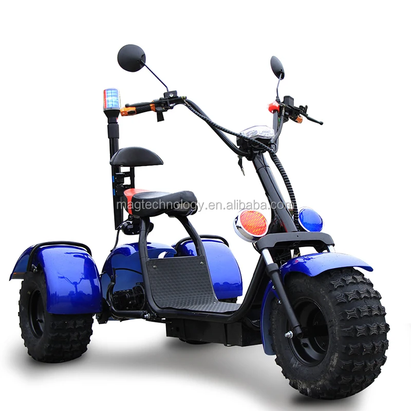 A Factory Direct EEC 60V Electric Motorcycle Citycoco 2 Seats Phat Golf Electric Scooter