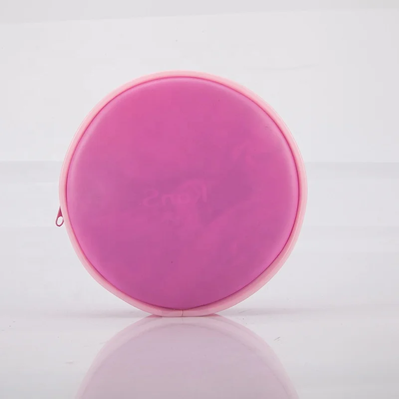 Lipstick Package Matt Round Cosmetic Bag Plastic Round Pouch clear pink Pvc Bag With Zip