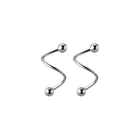 925 Sterling Silver Smooth Screw Rotating Slap Beads Clip Earrings 2012 New Trendy