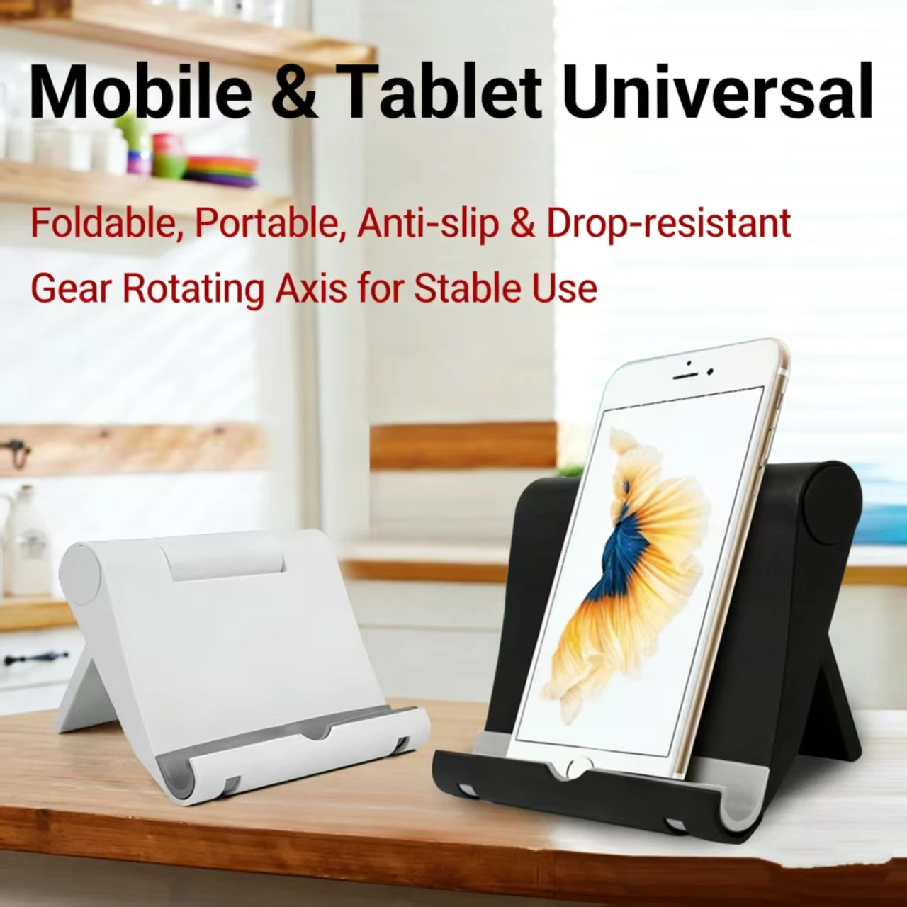 Desktop Mobile Phone Folding Portable Stand Office Lazy Gift Custom Logo Holder preview 3