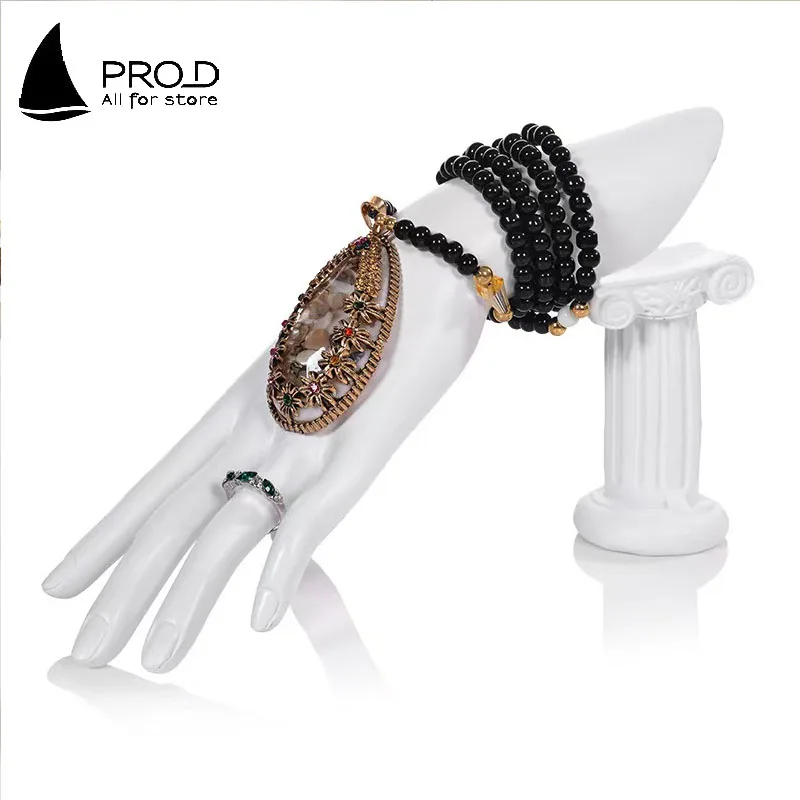 Plastic Resin Elegant and Slender Hand Mannequin Jewelry Bracelet Display Column Style