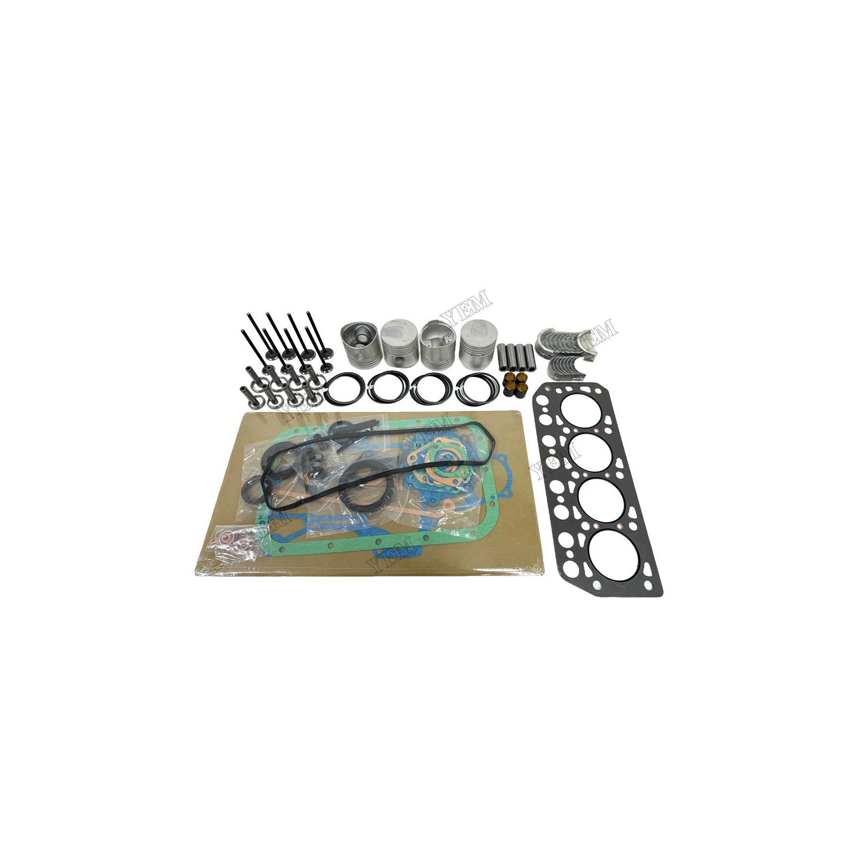 For Mitsubishi K4D Repair Kit With Full Gasket Set Piston Rings Bearing Valvess Engine Parts