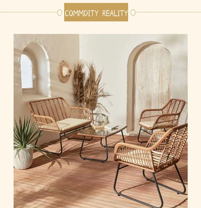 Cheap Outdoor Furniture China Pe Rattan Sofa Set Rattan Garden