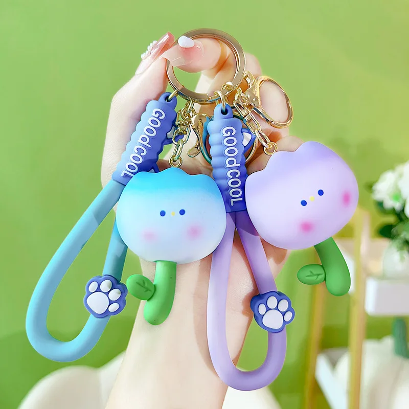 Creative Gift Design 3D Doll Backpack Hook Cartoon Sewn Soft Rubber PVC Keychain