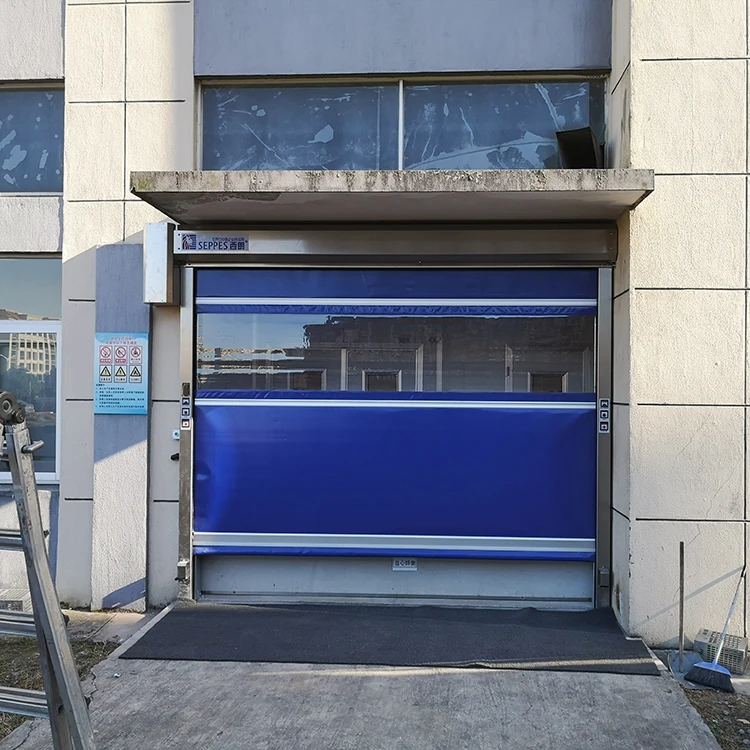 Industrial High Speed Roller Shutter Doors Stainless Steel Frame Pvc Fast Door