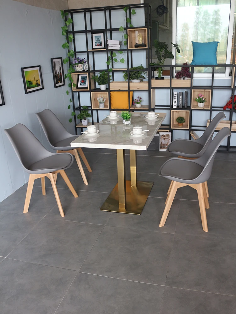 Luxury commercial cafe furniture artificial sintered stone restaurant marble dining table