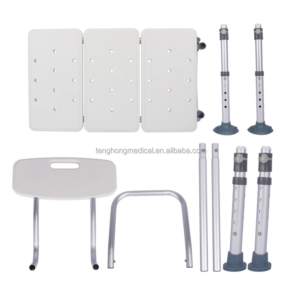 Medical Bath Tub Transfer Bench and Shower Chair with Adjustable Seat Height for Seniors and Handicapped
