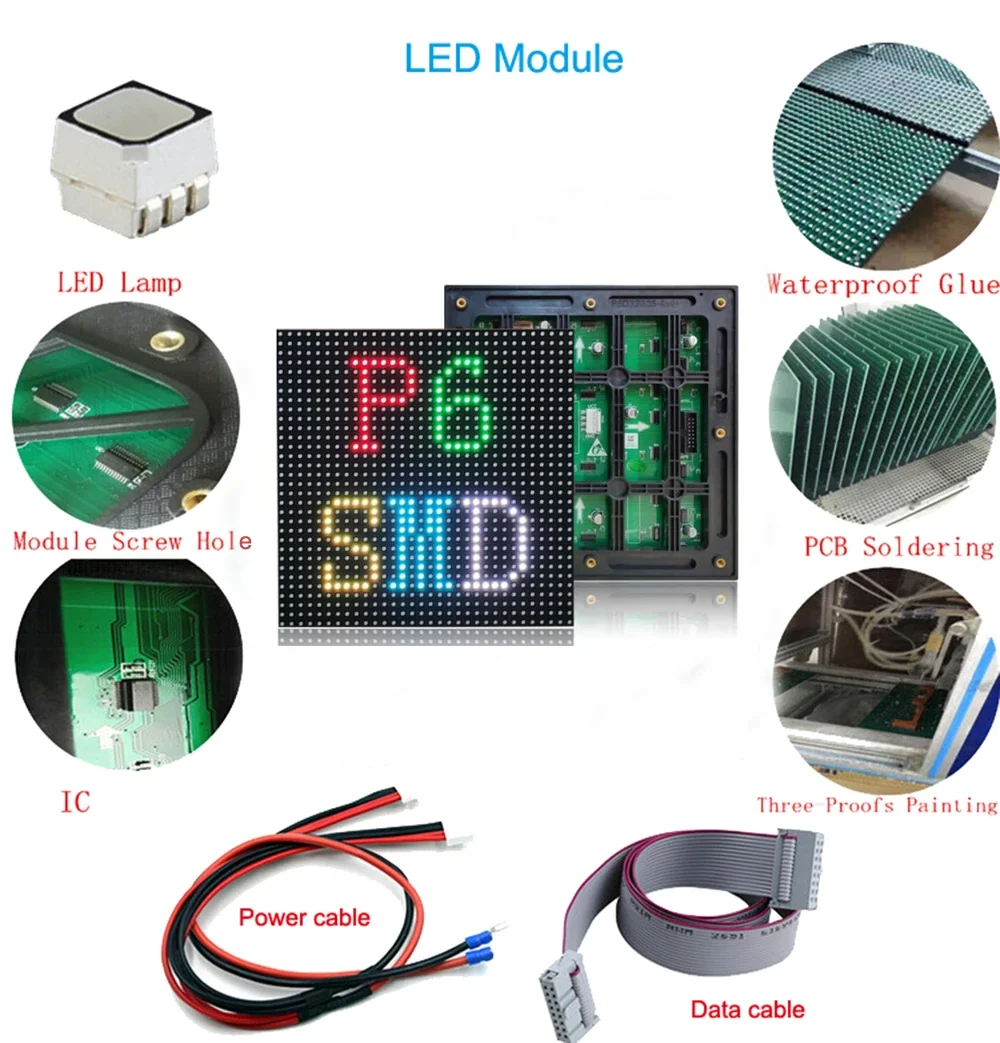 P6 Outdoor Wall LED Display Panel Screen Premium Quality Digital Module ...
