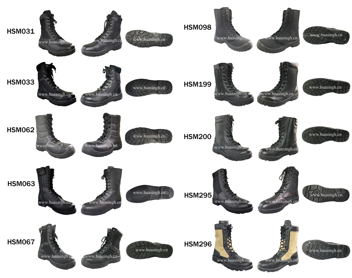 PU sole military boots