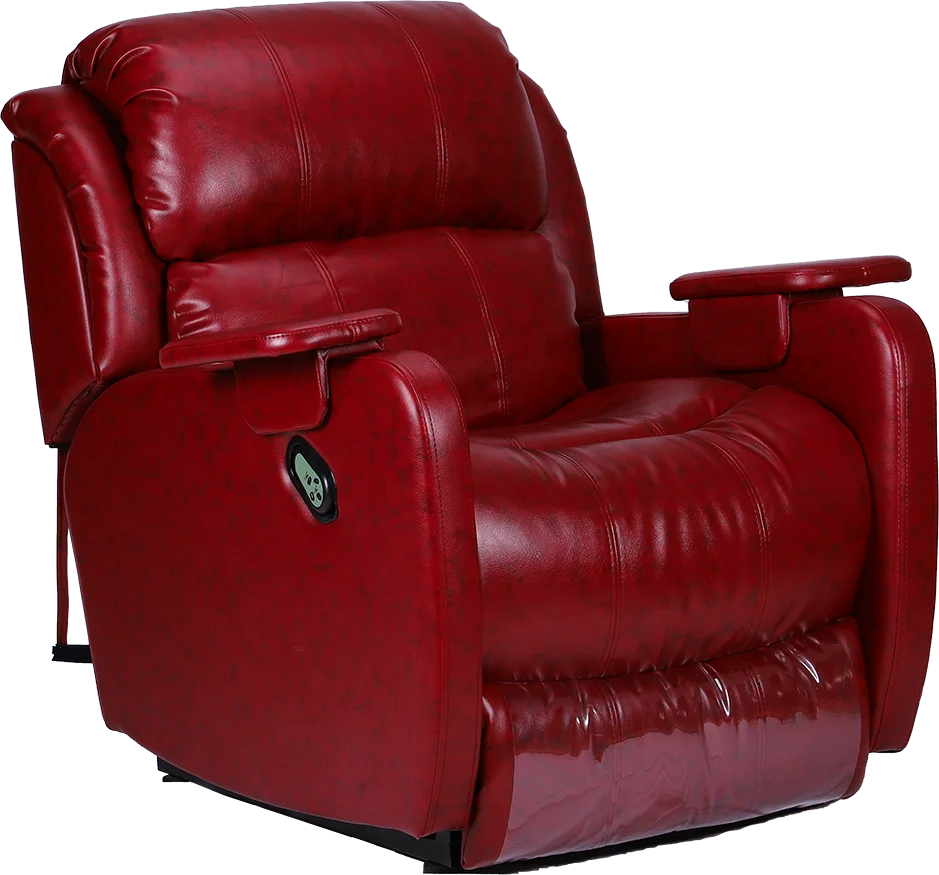 merit contemporary red glider recliner chair